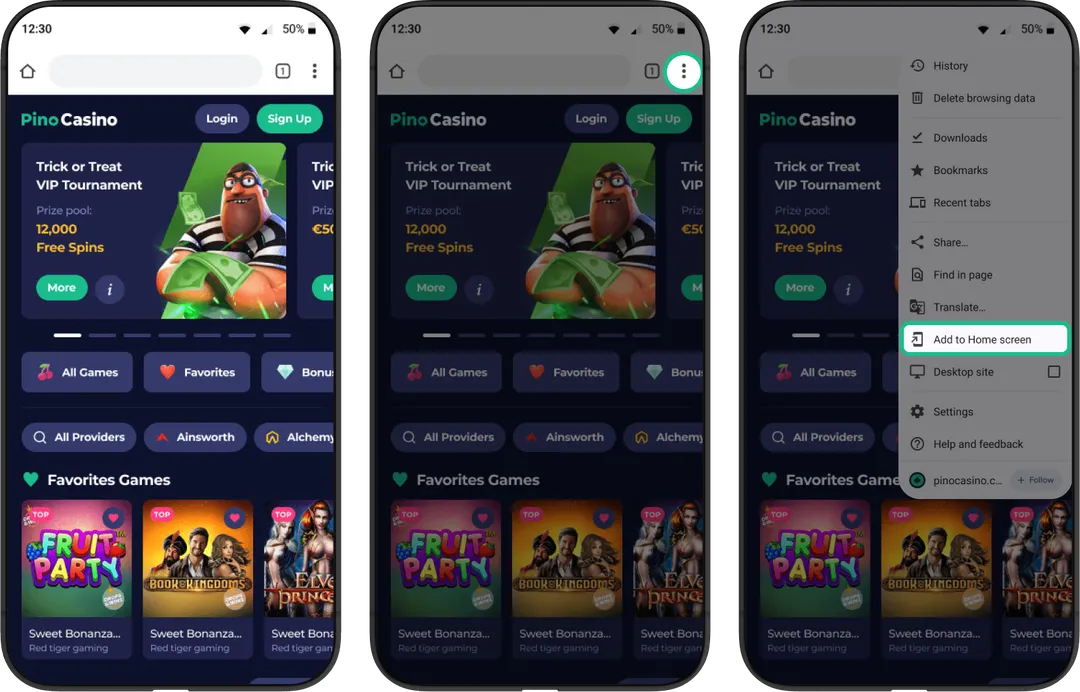 Pinco Casino Android için indirin